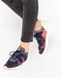 Розовые вязаные кроссовки с принтом adidas Originals Zx Flux