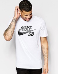 Белая футболка с логотипом Nike SB 821946-100 - Белый