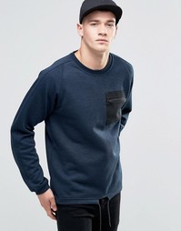 Свитшот с карманом на молнии и шнурком по краю Jack &amp; Jones