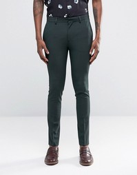 Зеленые супероблегающие брюки ASOS - Зеленый
