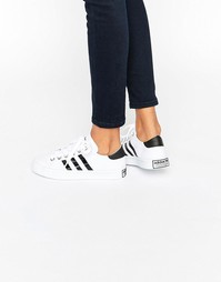 Черно-белые кроссовки adidas Originals Court Vantage - Белый