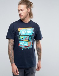 Синяя футболка с принтом Vans VWBZJEY - Синий