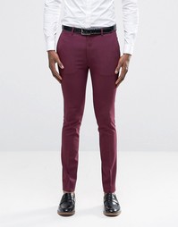 Суперзауженные брюки ягодного цвета ASOS - Фиолетовый