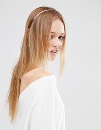 Узкий обруч для волос ASOS - Розовое золото