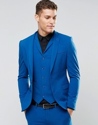 Синий суперузкий пиджак ASOS - Синий
