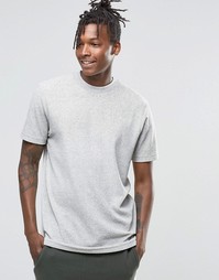 Свободная удлиненная футболка в стиле casual из махровой ткани ASOS