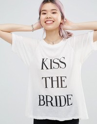 Футболка с принтом Kiss The Bride Wildfox - Винтажный кружевной