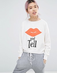 Свитшот с принтом Kiss and Tell Wildfox - Винтажный кружевной