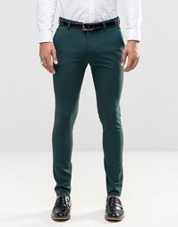 Зеленые супероблегающие брюки ASOS - Зеленый