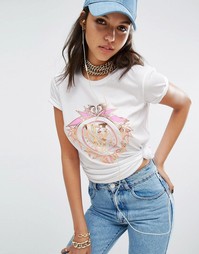 Футболка с металлизированным логотипом Versace - E003 white