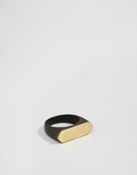 Черное кольцо с отделкой Icon Brand - Черный
