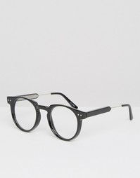 Круглые очки с прозрачными стеклами Spitfire - Черный