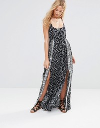 Anmol Printed Cami Maxi Dress - Черный