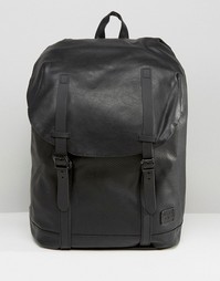 Черный рюкзак из искусственной кожи Spiral Hampton - Черный