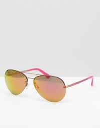 Розовые солнцезащитные очки-авиаторы Calvin Klein Jeans - Розовый