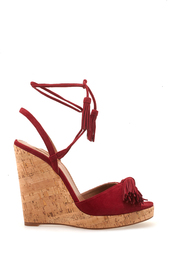 Замшевые босоножки Wild One Wedge Espadrilles Aquazzura