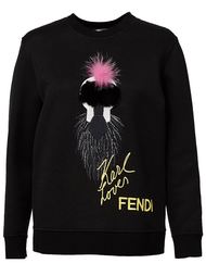 флисовая толстовка 'Karlito' Fendi