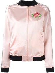 rose embroidered bomber Opening Ceremony