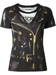 футболка trompe l'oeil  Moschino