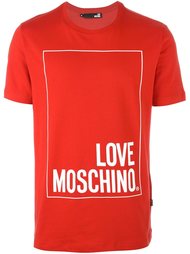 футболка с принтом логотипа   Love Moschino