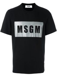 футболка с принтом логотипа   MSGM