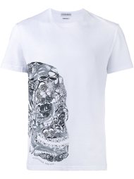 майка с принтом черепа  Alexander McQueen