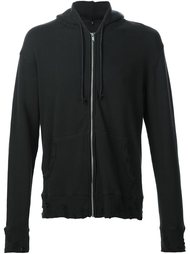 distressed zipped hoodie R13