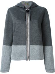 two-tone zipped hoodie Salvatore Ferragamo
