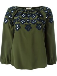embellished neck blouse Tory Burch