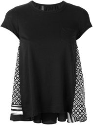 scarf print T-shirt Sacai