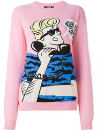 свитер вязки интарсия с рисунком Jeremy Scott
