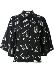 рубашка с принтом нот Saint Laurent