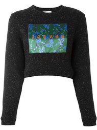 patch flocked cropped pullover Carven