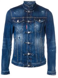 distressed denim jacket Dsquared2