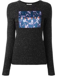 floral patch flocked pullover Carven
