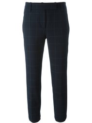 checked tailored cropped trousers Brunello Cucinelli