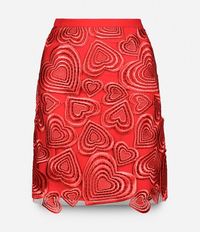юбка с вышивкой в форме сердец Christopher Kane