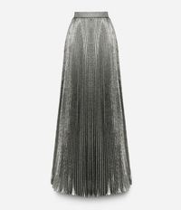 Long Lamé Pleated Skirt Christopher Kane