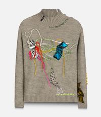 свитер с контрастными деталями Christopher Kane