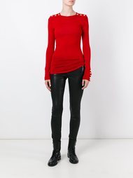 свитер с погонами  Balmain