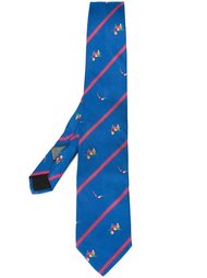 галстук с вышивкой Fendi Vintage