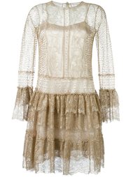 ruffled lace dress Alberta Ferretti