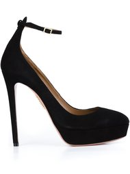 Черные ankle strap pumps Aquazzura