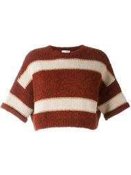 striped cropped jumper Brunello Cucinelli