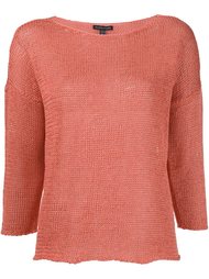 knitted boat neck sweater Eileen Fisher