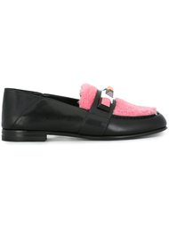 shearling panel loafers Fendi