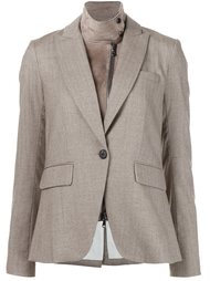 goatskin collared blazer Veronica Beard