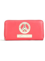 peace symbol zip around wallet Love Moschino