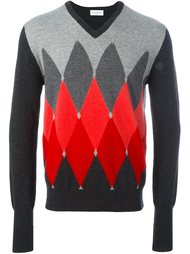 rhombus intarsia jumper Ballantyne