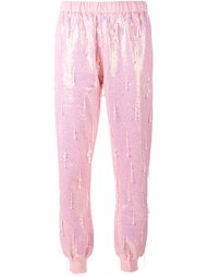 bead embellished sequin track pants Ashish